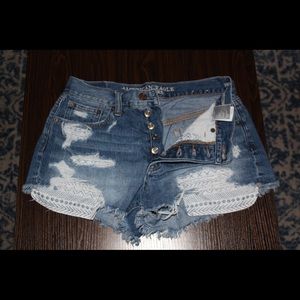 American Eagle Button Up Festival Shorts